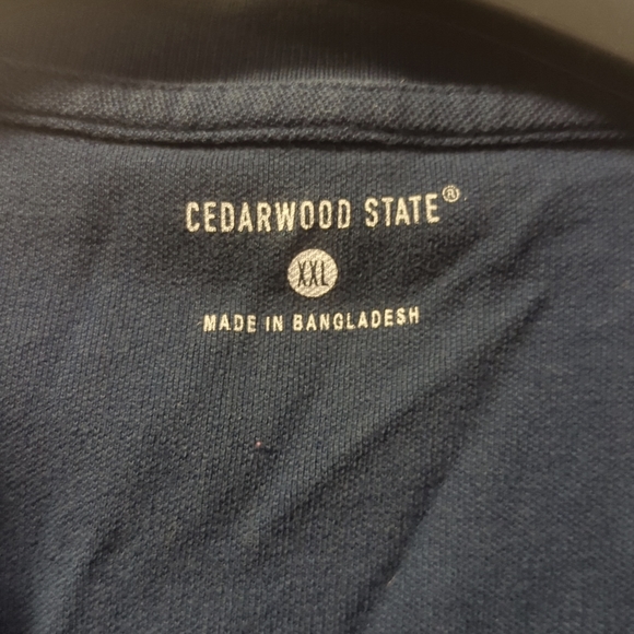 Cedarwood State Shirts Mens Blue Polo Shirt Sz Xxl By Cedarwood